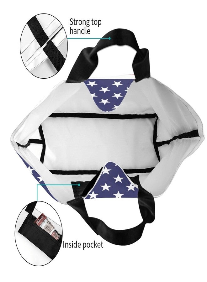 ASYG Cute American Flag Tote Bag for Women and Men Reusable Shoulder Bags for Gym, Shopping, Beach,Travel - Image 5